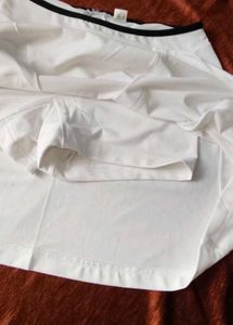 Adidas White Pleated Skirt