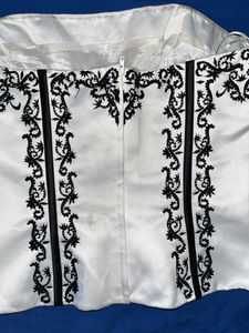 Vintage Donna Gray Beaded Corset Top