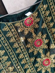 Embroidered Green Tunic