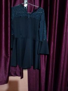 Black Lace Detail Dress