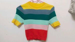 Striped Ribbed Knit Top