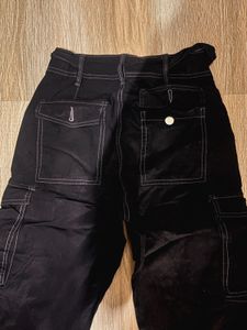 bershka black cargo pants