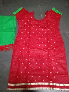 Red Embroidered Salwar Kameez