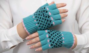 Fingerless Knit Gloves for Women