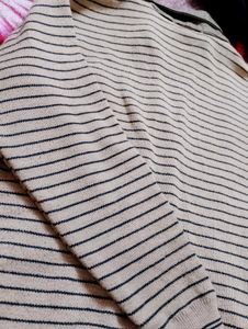 Striped Zip-Up Knit Jacket