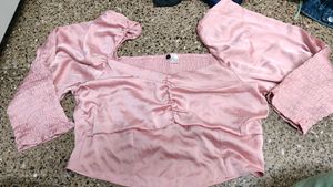 Pink Satin Top
