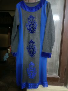 Grey Woolen Kurti For Women In L Size