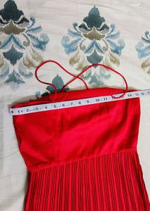Street9 Women Asymmetric Cross Strape Red Dress