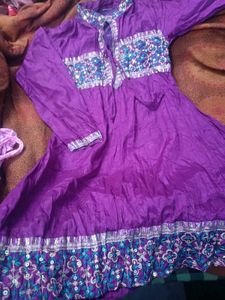 Maroon Bandhani Kurta set