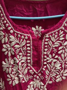 Pink Embroidered Tunic