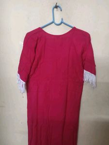 Rose Pink/Rani Color Festive Kurti