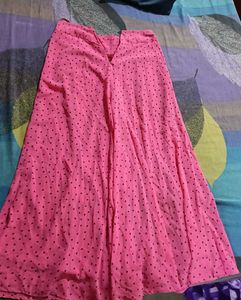 Pink printed plazzos 🩷