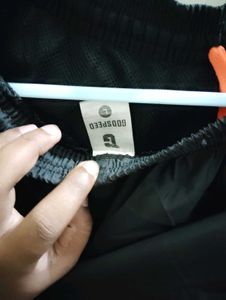 Sporty Black &amp; Orange Athletic Shorts