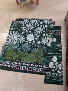 Navy Floral Embroidered Shalwar Kameez