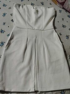 White Strapless Mini Dress
