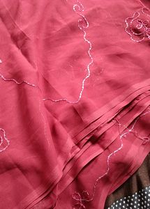 Maroon Saree