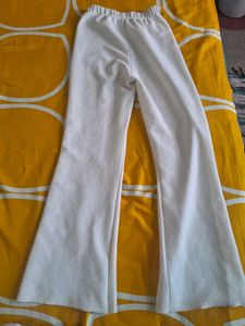 white Flared Pants