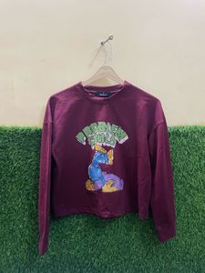 GRAPHIC CROP SWEATSHIRT FOR WOMEN