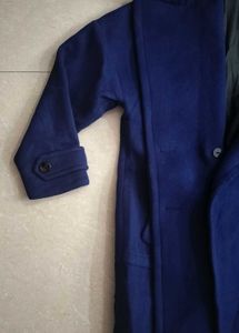 Blue Wool Blend Coat
