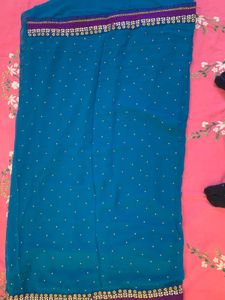 Sky blue (Firozi) Colour Georgette Designer Saree