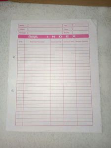 Project /File Work Pages (One Side Line And One Side Blank Pages)sheets