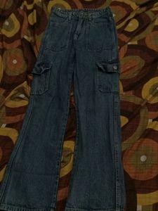 Blue Women Cargo Jeans 👖