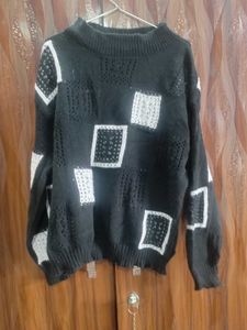 Black Crochet Top With Pink Dress