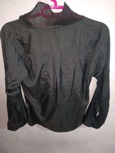 Black Ruffle shirt for women