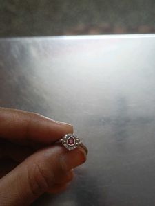 Italian pure silver 925 Ruby Heart Ring❤️‍🔥