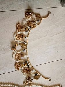 Gorgeous Gold &amp; White Tassel Embellishment