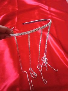 hair band with stone chain