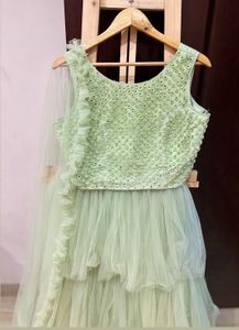 Green Tutu Skirt Lehenga Choli