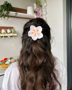 Floral Crochet Hair Clips - Handmade( only one pie