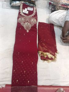 Maroon Dress Material