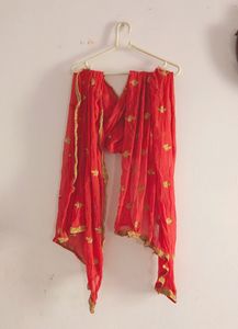 2 Combo Red Colour Dupatta