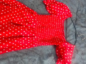 Red Polka Dot Mini Dress