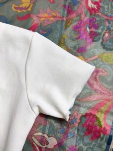 White Crop Top With From Ribbed And Tie