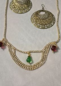 Kamarband and Earrings Combo