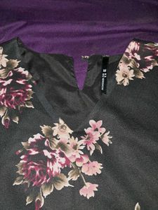 Here &amp; Now Black Flower Dress