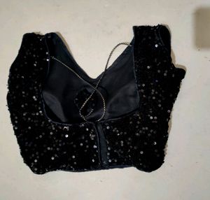 Black Sequence Blouse