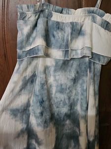 Tie-Dye Ruffle Midi Dress