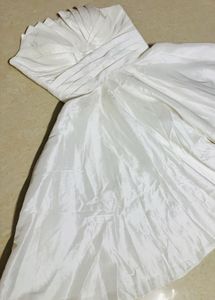 Elegant Cindrella White Strapless Dress