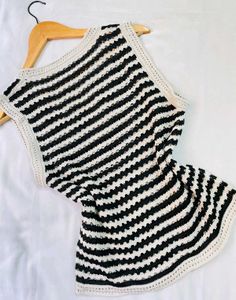 Boho Crochet Striped Tank Top