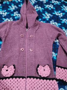 Cute Purple Hooded Jacket