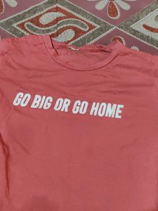 Trendy Peach Slogan Tee - diwali sale