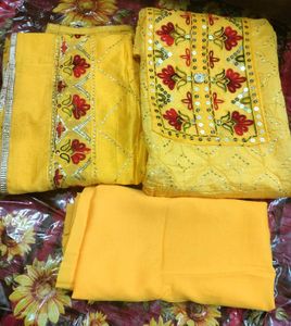 Yellow Embroidered Kurta Set