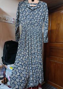 FLORAL PLEATED  DRESS