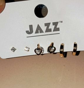 Gold-Tone Stud &amp; Hoop Earring Set