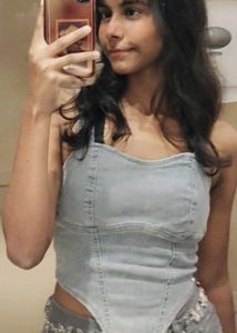 Denim Corset Top