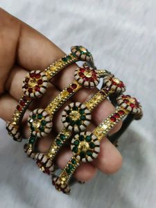 Colorful Beaded Bangle Set